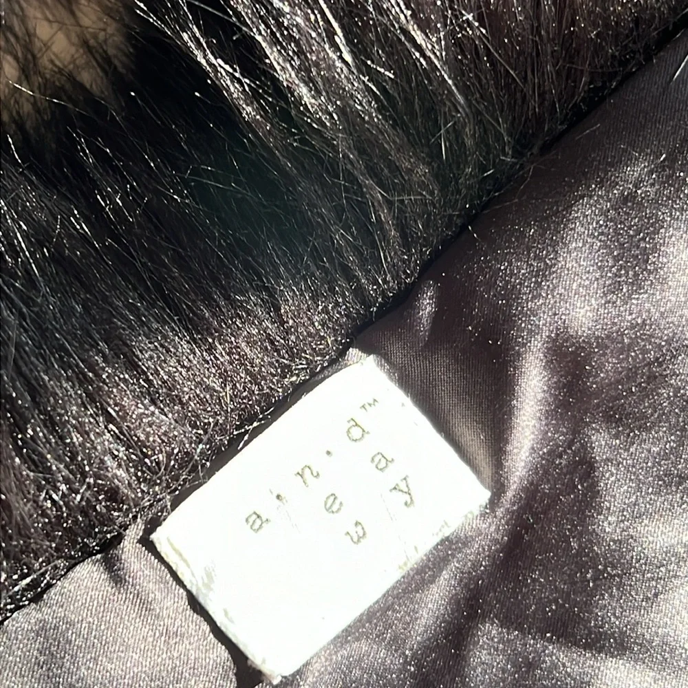 A New Day Black Faux Fur Scarf Stole - Picture 2 of 4
